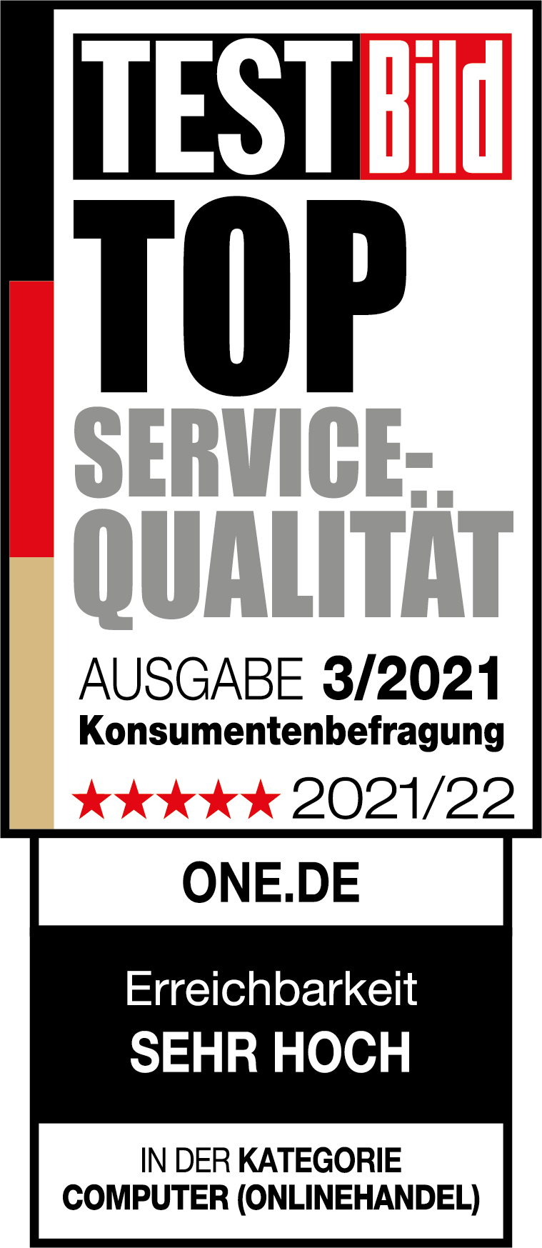 TESTBild Top Service-Qualität Erreichbarkeit 2021/22