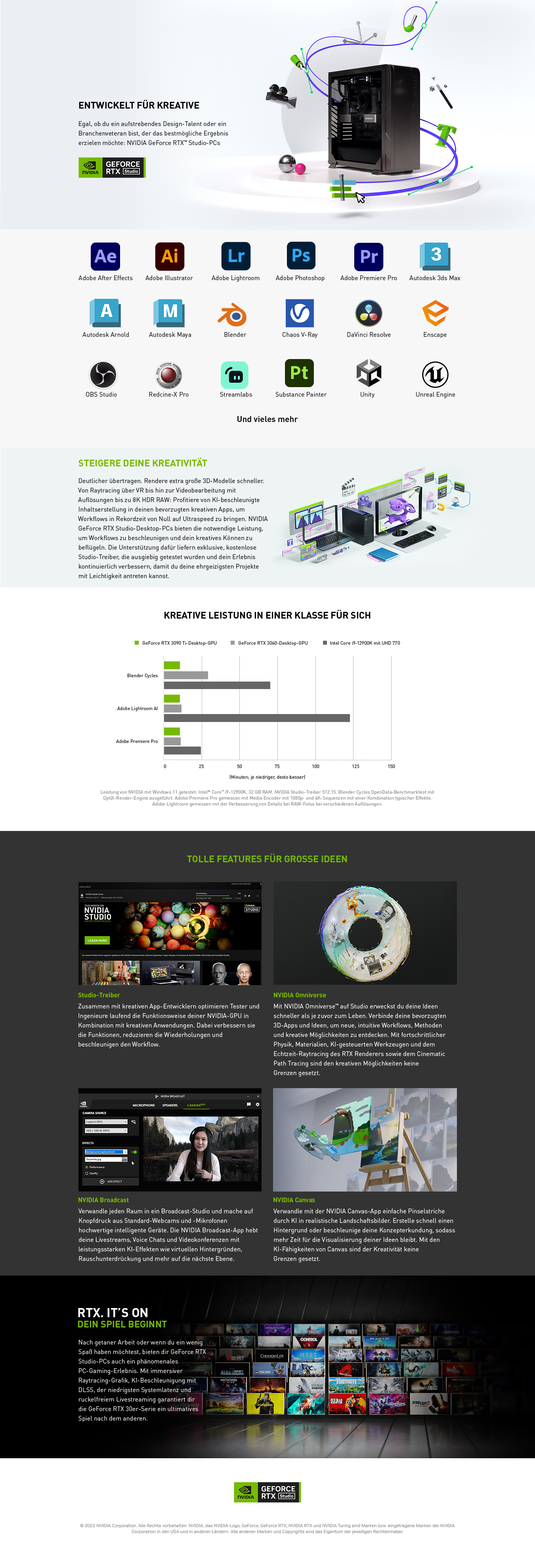 NVIDIA GeForce RTX™ Studio-PCs