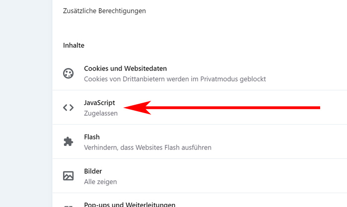 JavaSkrpit Chrome Schritt 3