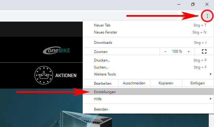 JavaSkrpit Chrome Schritt 1