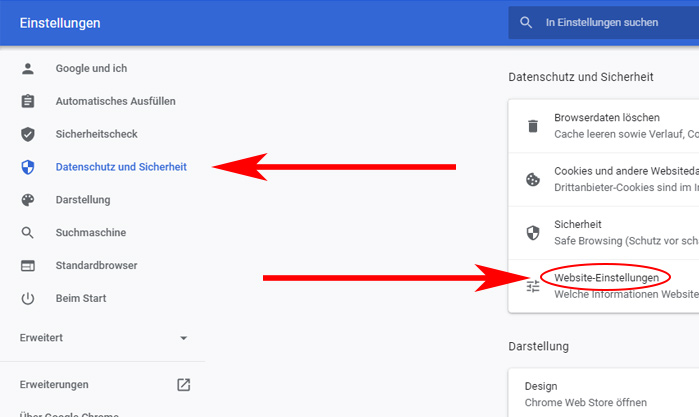 JavaSkrpit Chrome Schritt 2