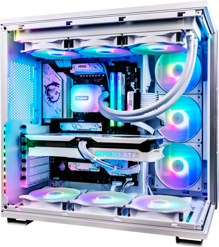 Weißer High End Gaming PC mit RGB