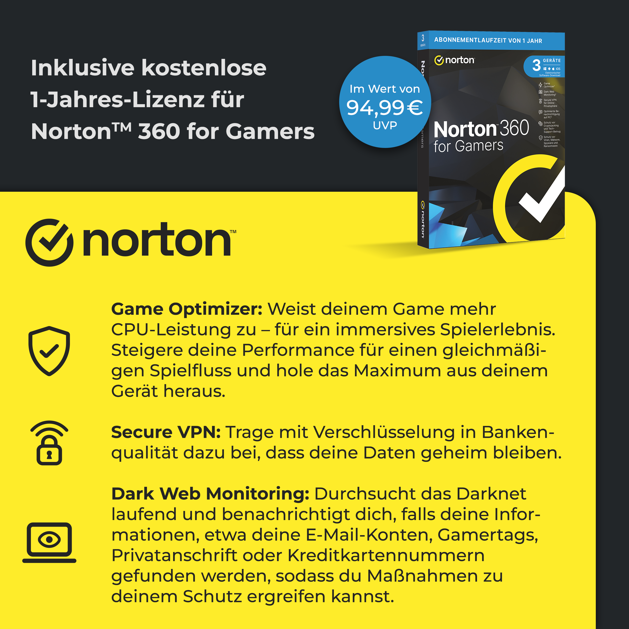 NortonLifeLock 360 For Gamers 50GB, Bild 6 (07.04.2026)
