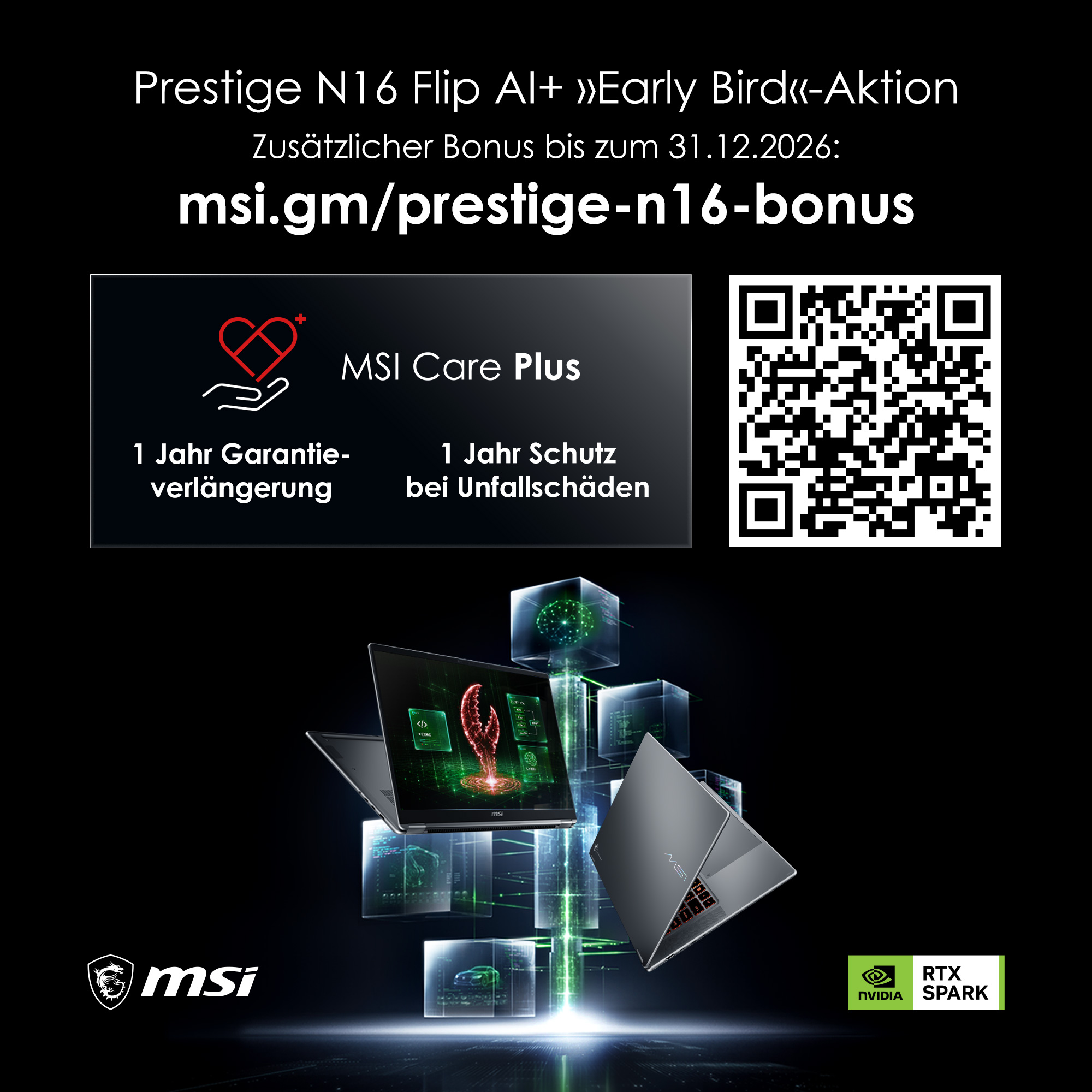MSI Prestige N16 Flip AI+ C1XMT-027Y [mit Bonusaktion], Bild 2 (14.10.2026)