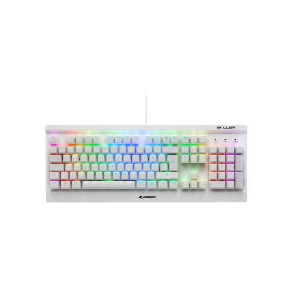▶ Sharkoon Skiller Mech SGK3 White RGB Gaming Tastatur