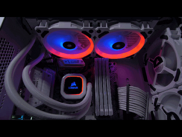 CORSAIR H100i RGB PLATINUM SE CPU Wasserkühlung, Weiß CPU