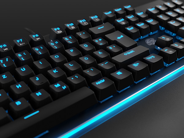 Gaming Tastatur mit Aluminium-Gehäuse