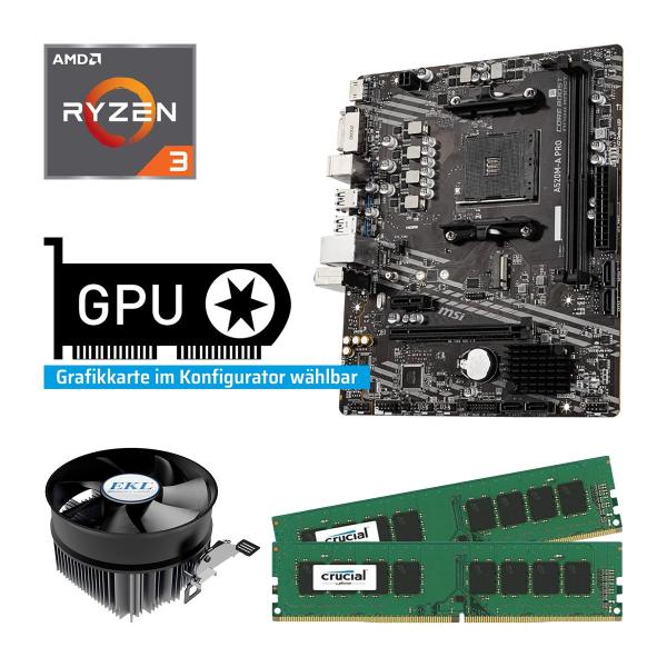  PC Aufrüstkit Advanced AO03 - Ryzen 3 4100 - 8 GB RAM 