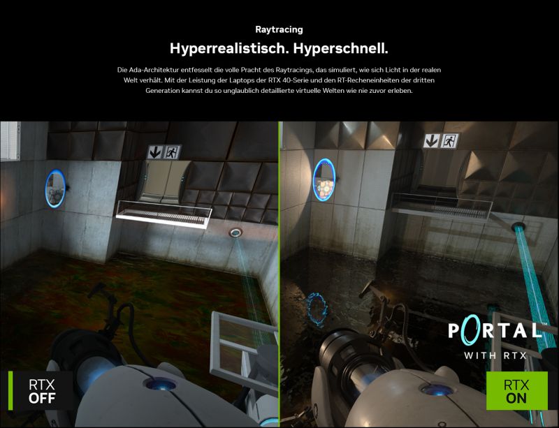 RTX 40 Serie Laptop Raytracing