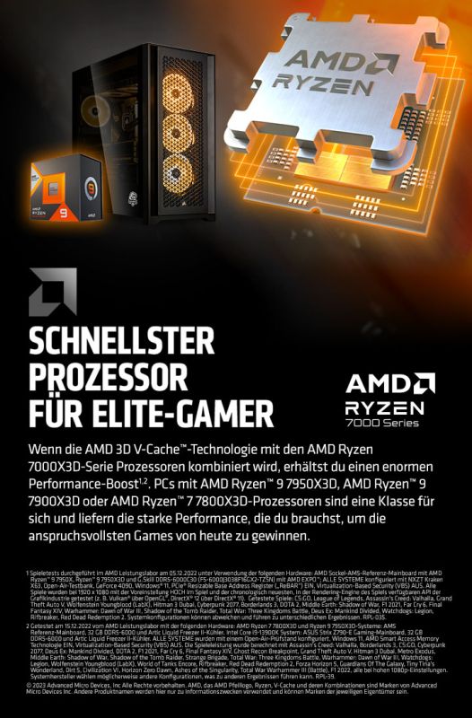 AMD Ryzen 7000X3D Prozessoren