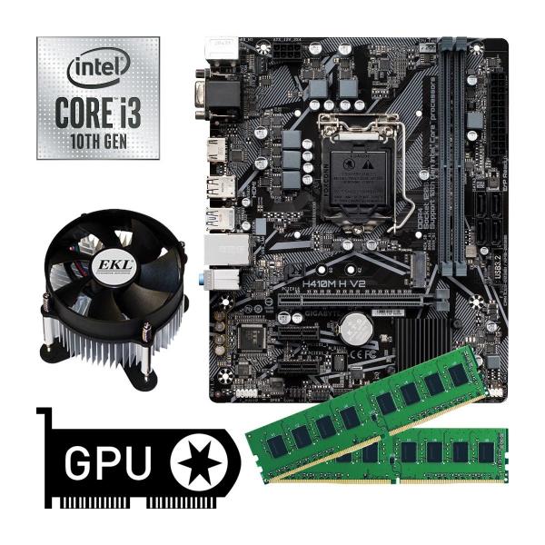  PC Aufrüstkit Starter IO04 - Core i3-10100F - GT 710 - 8 GB RAM 